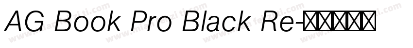 AG Book Pro Black Re字体转换